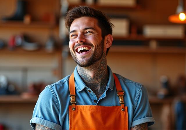 Il fondatore della Borealis Gleam ride in laboratorio