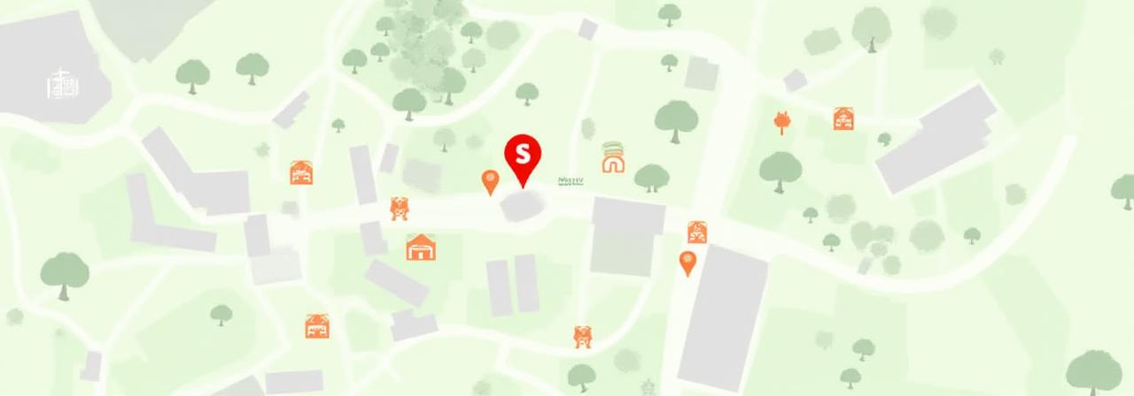 Mappa stilizzata del quartiere Caffarella a Roma